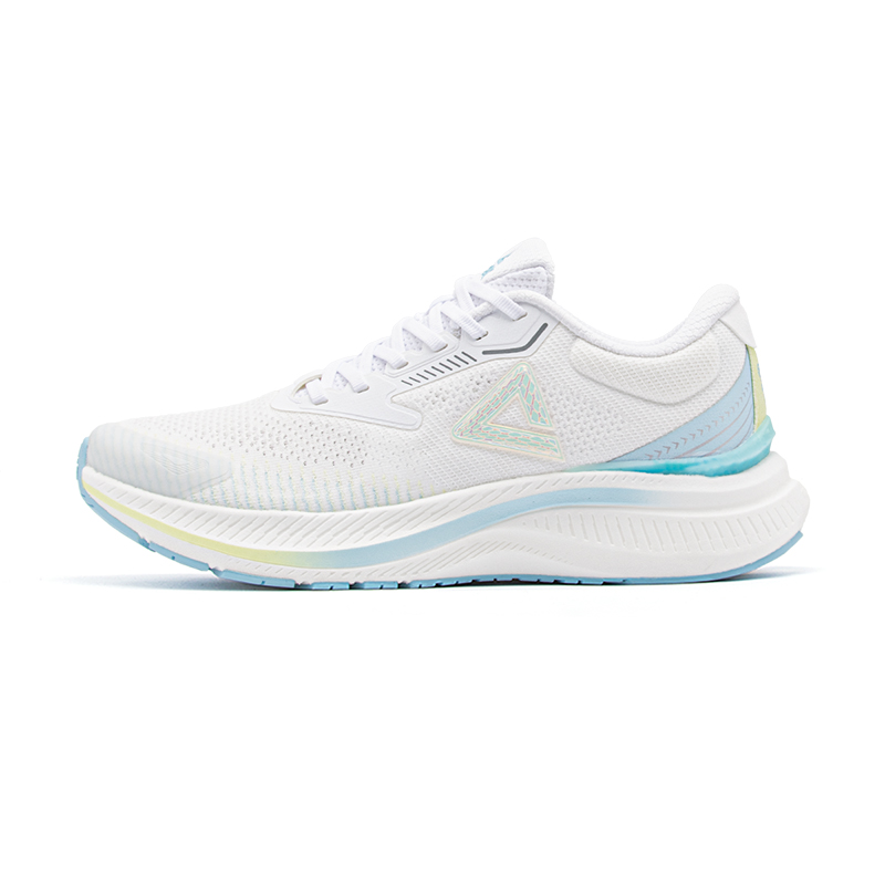PEAK Slip Resistant Abrasion Resistant Low top Running Shoes Men’s White Blue