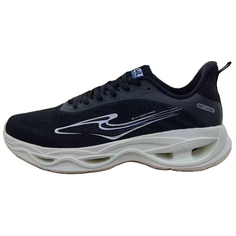 Erke Comfortable Cushioning Breathable Lightweight Low top Running Shoes Men’s Black
