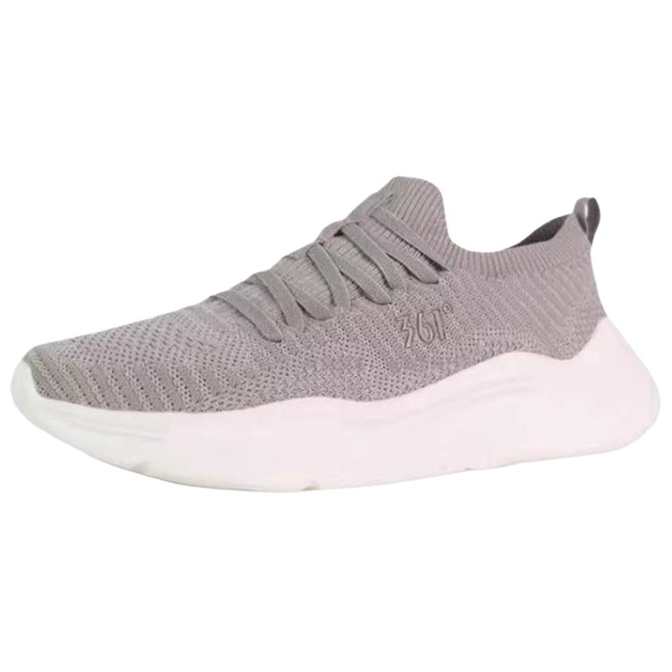 361° Breathable And Lightweight Low top Casual Running Shoes Men’s Gray White