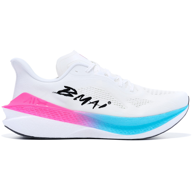 BMAI Jingtan Mix 2.0 Mid Top Running Shoes Men’s White Pink Yellow Blue