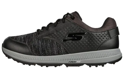 Skechers Arch Fit Go Golf Elite 5 Range Textile, Synthetic Leather Low top Golf Shoes Men's Black