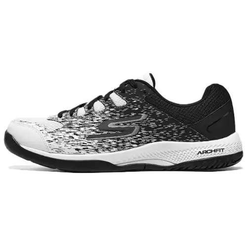Skechers Abrasion Resistant Breathable Low top Running Shoes Men's White Black