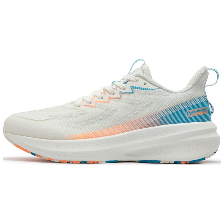 361° Abrasion Resistant Low top Casual Running Shoes Men’s White Blue Orange