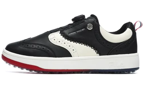 FILA GF Derby Leather Low top Golf Shoes Men's Black White