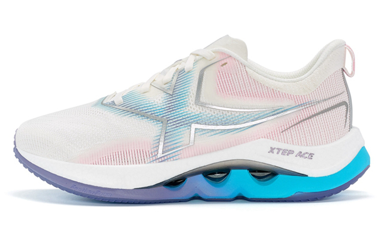 XTEP Xuan Speed 4.0 Pro Slip Resistant Abrasion Resistant Cushioning Low top Running Shoes Women’s White Purple