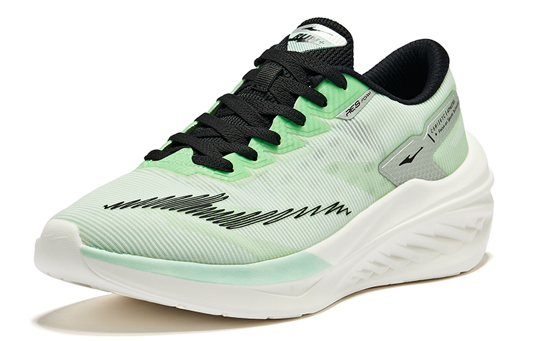 Erke Cruise 2.0 Cushioning Breathable Cushioning Breathable Low top Running Shoes Men's Lime Green Black