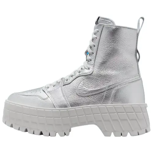 Jordan 1 Brooklyn Metallic Silver Neutral Grey Women's