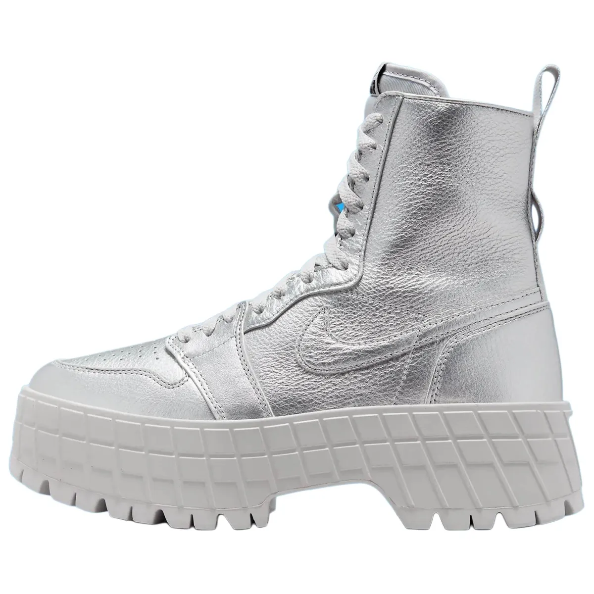 Jordan 1 Brooklyn Metallic Silver Neutral Grey Women's