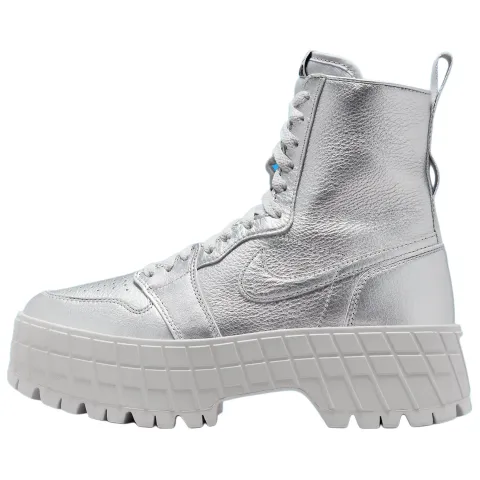 Jordan 1 Brooklyn Metallic Silver Neutral Grey Women's