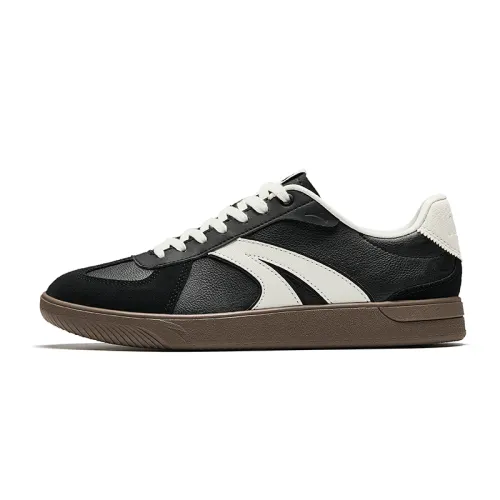 Anta TT German Army Trainers Wear resistant And Lightweight Low top Skateboard Shoes Men's Black White
