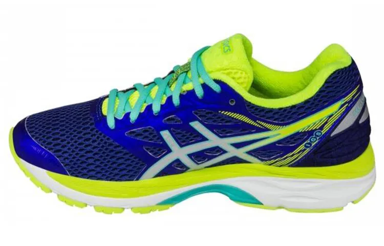 Asics Gel Cumulus 18 Low top Running Shoes Women's Yellow Blue
