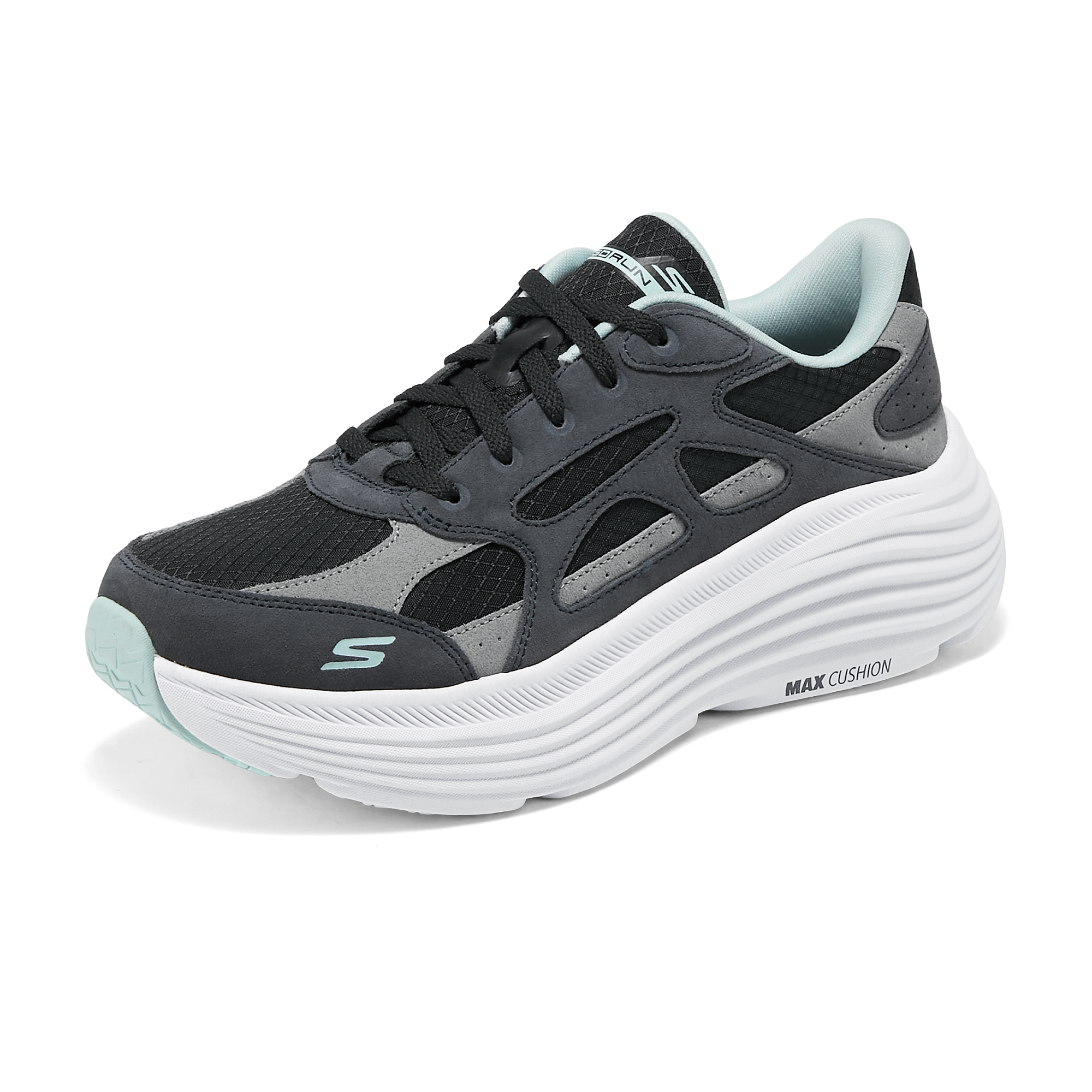 Skechers Nylon Breathable Lightweight Support Cushioning Balance Low top Running Shoes Women’s Gray