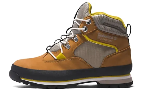 Timberland Euro Hiker Leather Abrasion Resistant Cushioning Short Outdoor Boots Women's Brown Gray