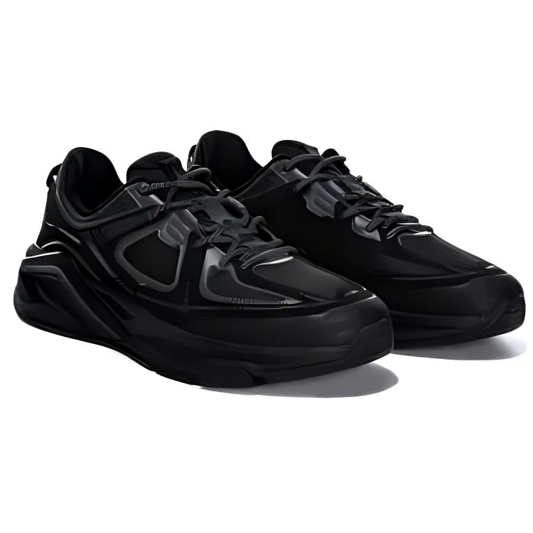 Erke Versatile Slip Resistant And Breathable Low top Running Shoes Men’s Black Gray