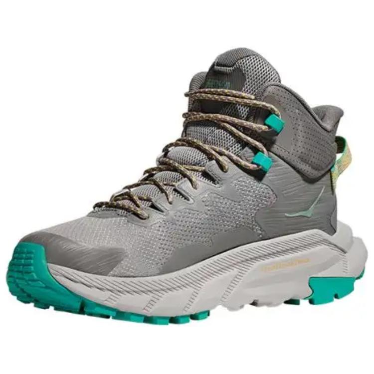 HOKA ONE ONE Trail Code GTX Slip Resistant Abrasion Resistant Mid top Outdoor Shoes Men’s Gray