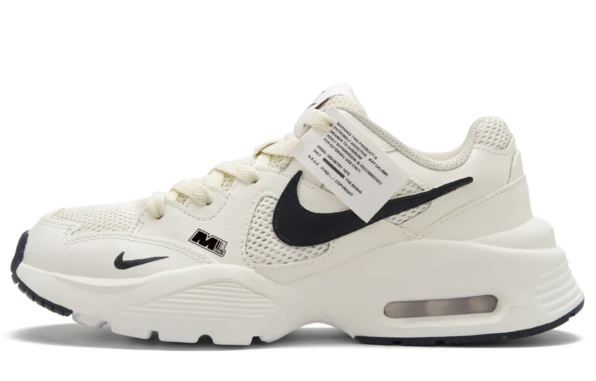 Nike Air Max Fusion Low top Running Shoes Unisex Black Rice White