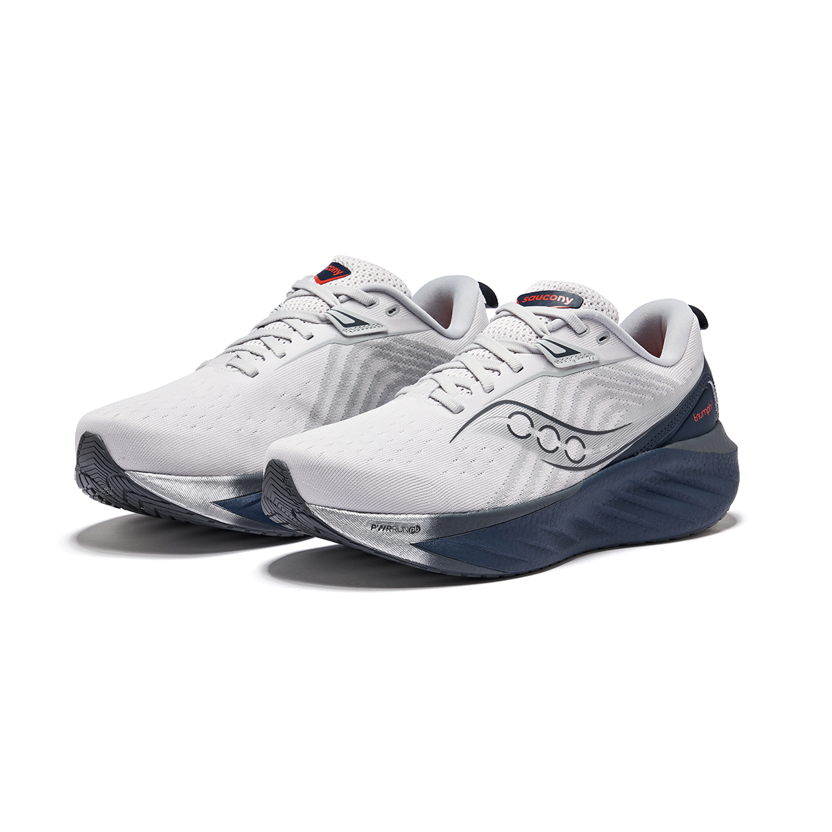 Saucony TRIUMPH Victory 22 Cushioning Low top Running Shoes Men’s White Dark Blue Wide