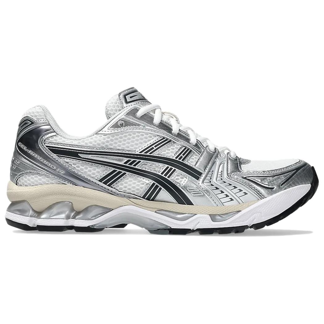 ASICS Gel Kayano 14 Mesh, Synthetic Leather Low top GEL Cushioning Gel Casual Running Shoes Unisex Silver White