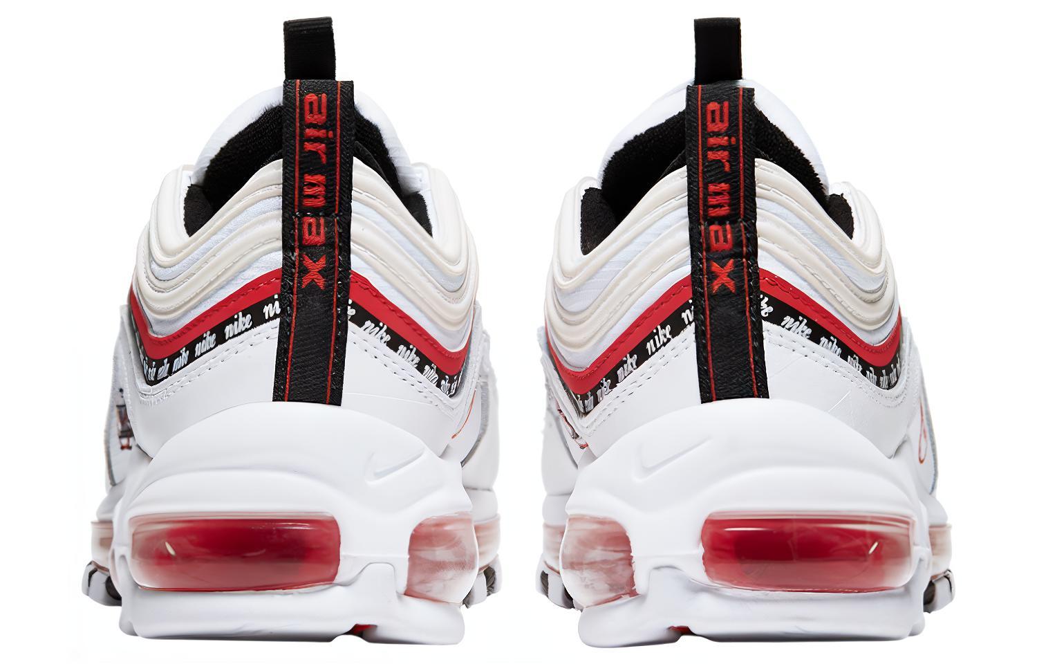 Женские кроссовки Nike Air Max 97 (бело-красно-черные) — Белыйкрасныйчёрный — фото 5