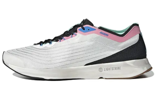 Adidas Adizero Comfortable Slip Resistant Abrasion Resistant Low top Running Shoes Men's White Black Pink