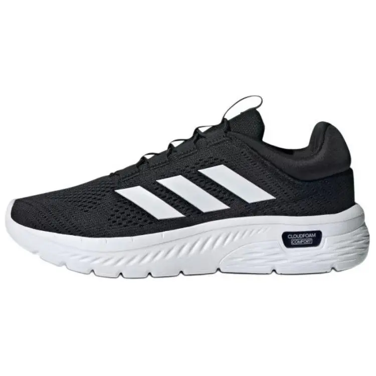 Adidas Slip Resistant Abrasion Resistant Slip Resistant Abrasion Resistant Low top Running Shoes Men's Black White