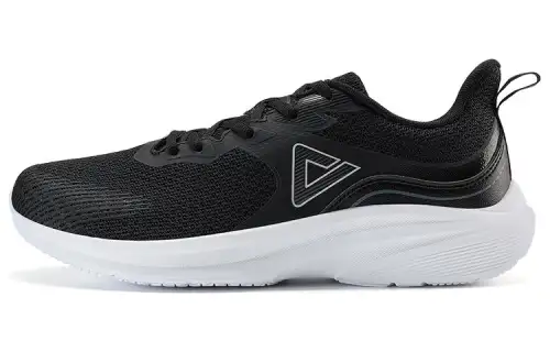 PEAK Comfortable Slip Resistant, Abrasion Resistant, Breathable, Lightweight Low top Running Shoes Men's Black White