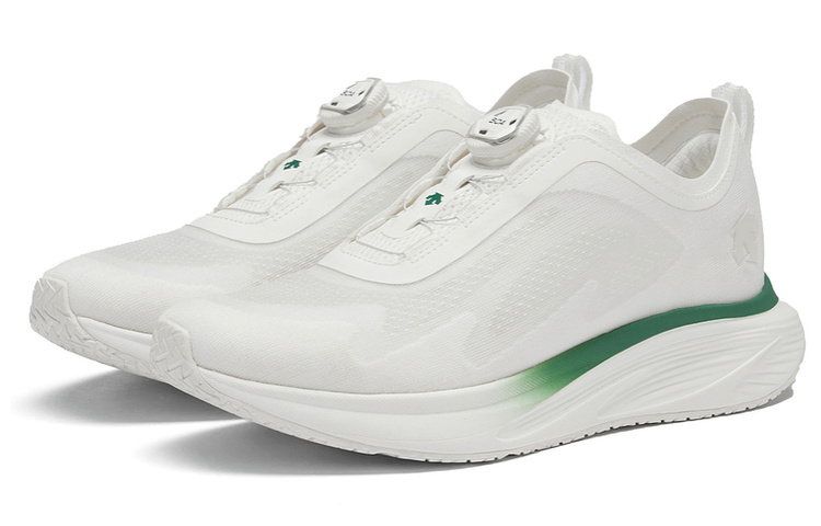 DESCENTE Enerzite Fabric Cushioning Breathable Cushioning Breathable Low top Casual Running Shoes Men’s White
