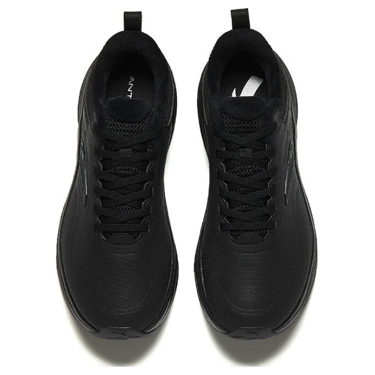 Anta Light Cloud Textile, Synthetic Leather Slip Resistant Abrasion Resistant Low top Running Shoes Men’s Black