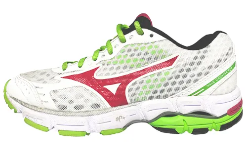 Mizuno Wave Connect Abrasion Resistant Breathable Low top Running Shoes Women's White Green Pink