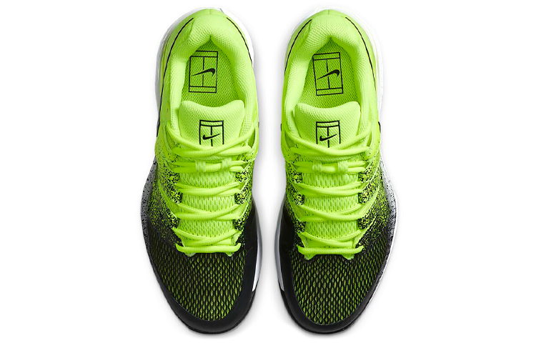 Мужские кроссовки Nike Vapor X AirZoom (черно-бело-зеленые) — фото 4