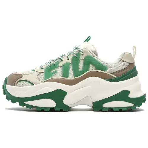 FILA CELLA Cushioning Slip Resistant Abrasion Resistant Low top Chunky Sneakers Women's Light Pea Green