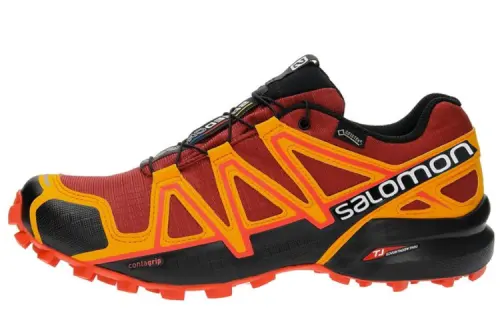 SALOMON CROSS Slip Resistant Abrasion Resistant Low top Outdoor Shoes Men's Black Red