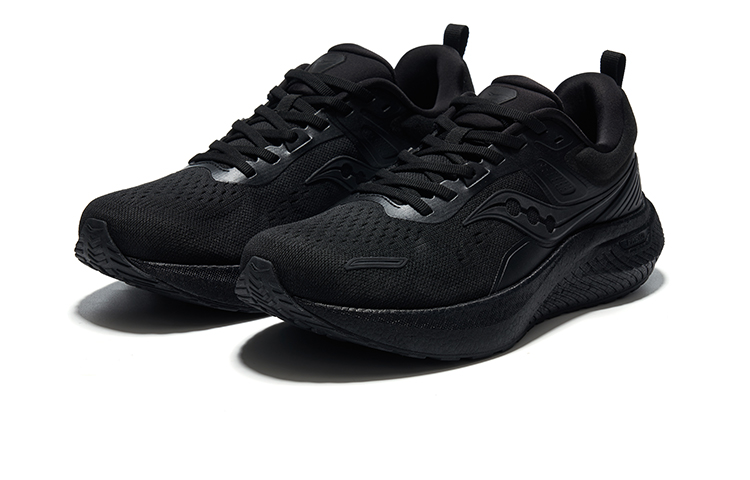 Saucony Runshield Cushioning Low top Casual Running Shoes Unisex Black