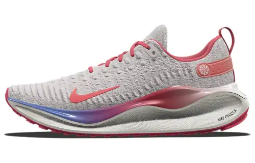 Nike InfinityRN 4 Cushioning, Wear Resistant Low top Running Shoes Men's Gray Red
