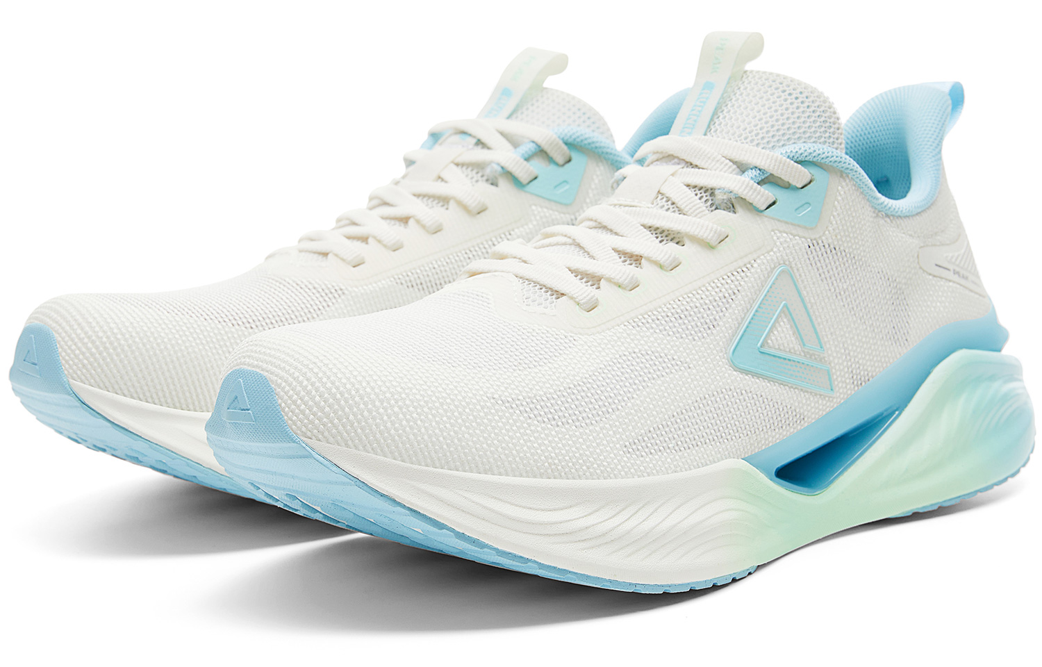 PEAK Flying Feather 006 Abrasion Resistant Lightweight Rebound Low top Running Shoes Men’s Milk White Light Blue