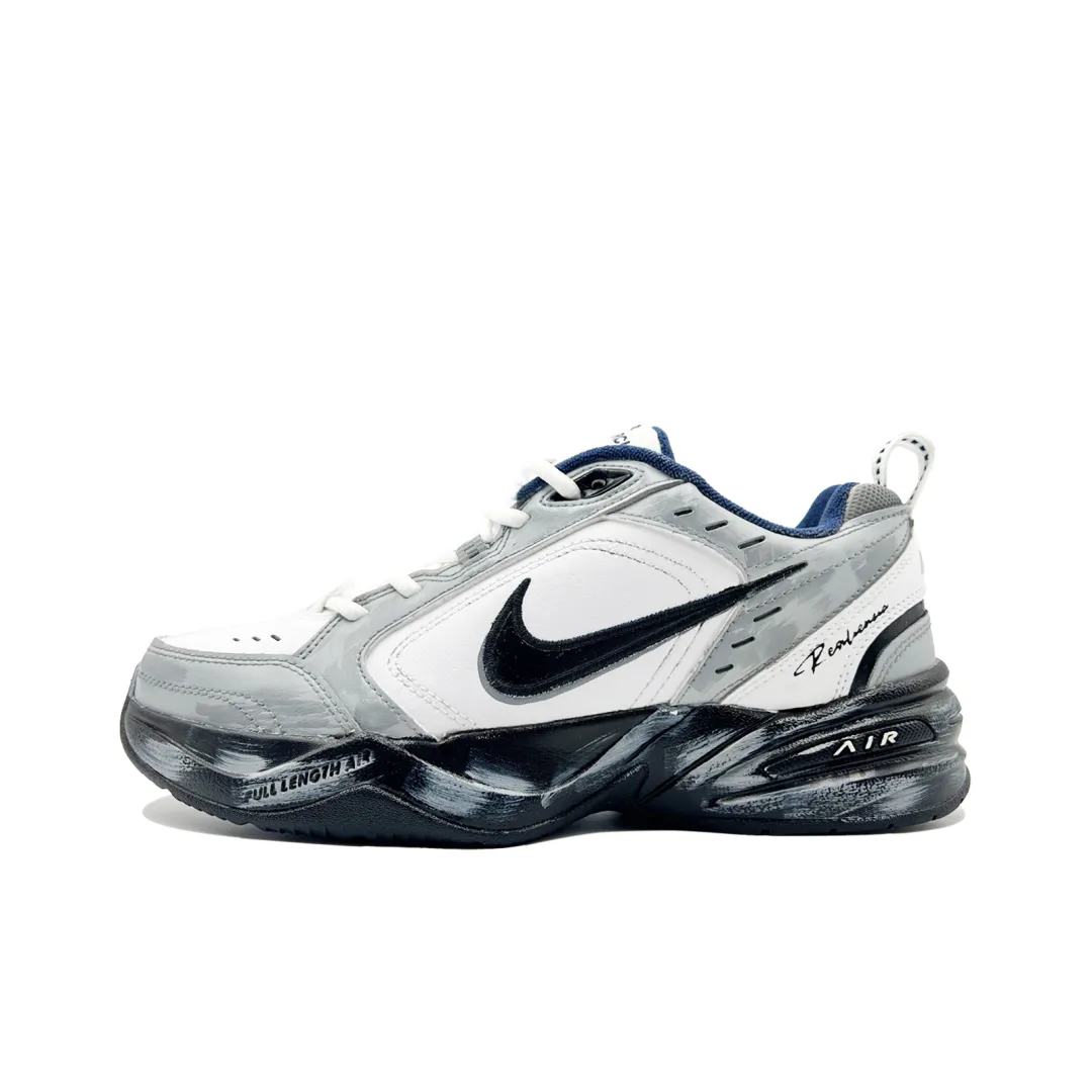 Nike Air Monarch 4 Lunar Shadow Gray Cushioning Abrasion Resistant Cushioning, Wear Resistant Low top Chunky Sneakers