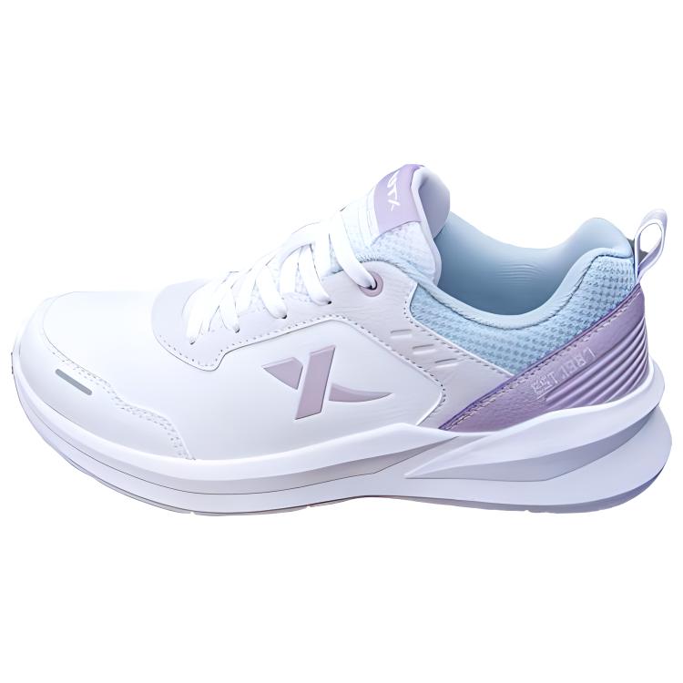 XTEP Comfortable Synthetic Leather Slip Resistant, Abrasion Resistant, Lightweight Low top Running Shoes Women’s