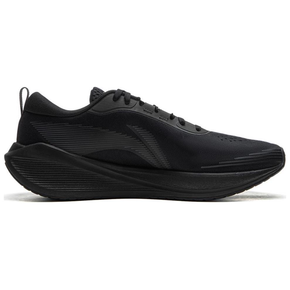 Li Ning Fabric Cushioning Abrasion Resistant Breathable Low top Running Shoes Men’s Black