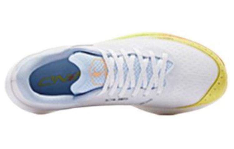 QIAODAN Strong Wind 1.0 Cushioning Slip Resistant Abrasion Resistant Low top Running Shoes Men’s White Blue Yellow