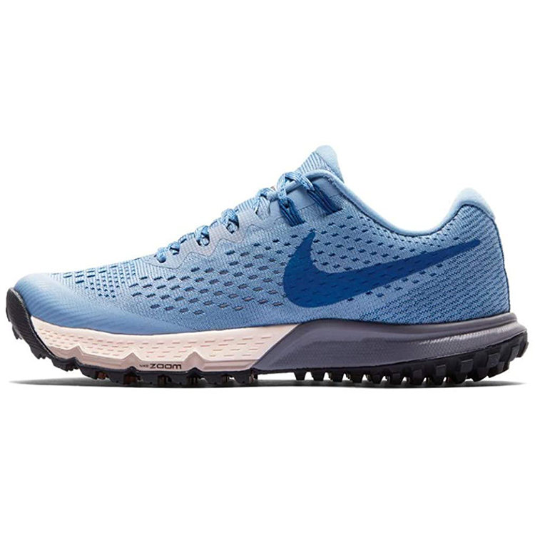 Nike Air Zoom Terra Kiger 4 Cushioning Slip Resistant Breathable Coverage Low top Running Shoes Women's Lake Blue