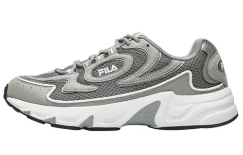 FILA Comfortable Cushioning Abrasion Resistant Breathable Low top Running Shoes Men's Gray