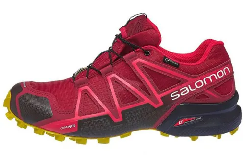 SALOMON CROSS Gt Fashion Cushioning Slip Resistant Abrasion Resistant Low top Outdoor Shoes Women's Red Black