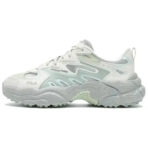 FILA Fern Sneakers Abrasion Resistant Height Increasing Low top Chunky Sneakers Women's White Green