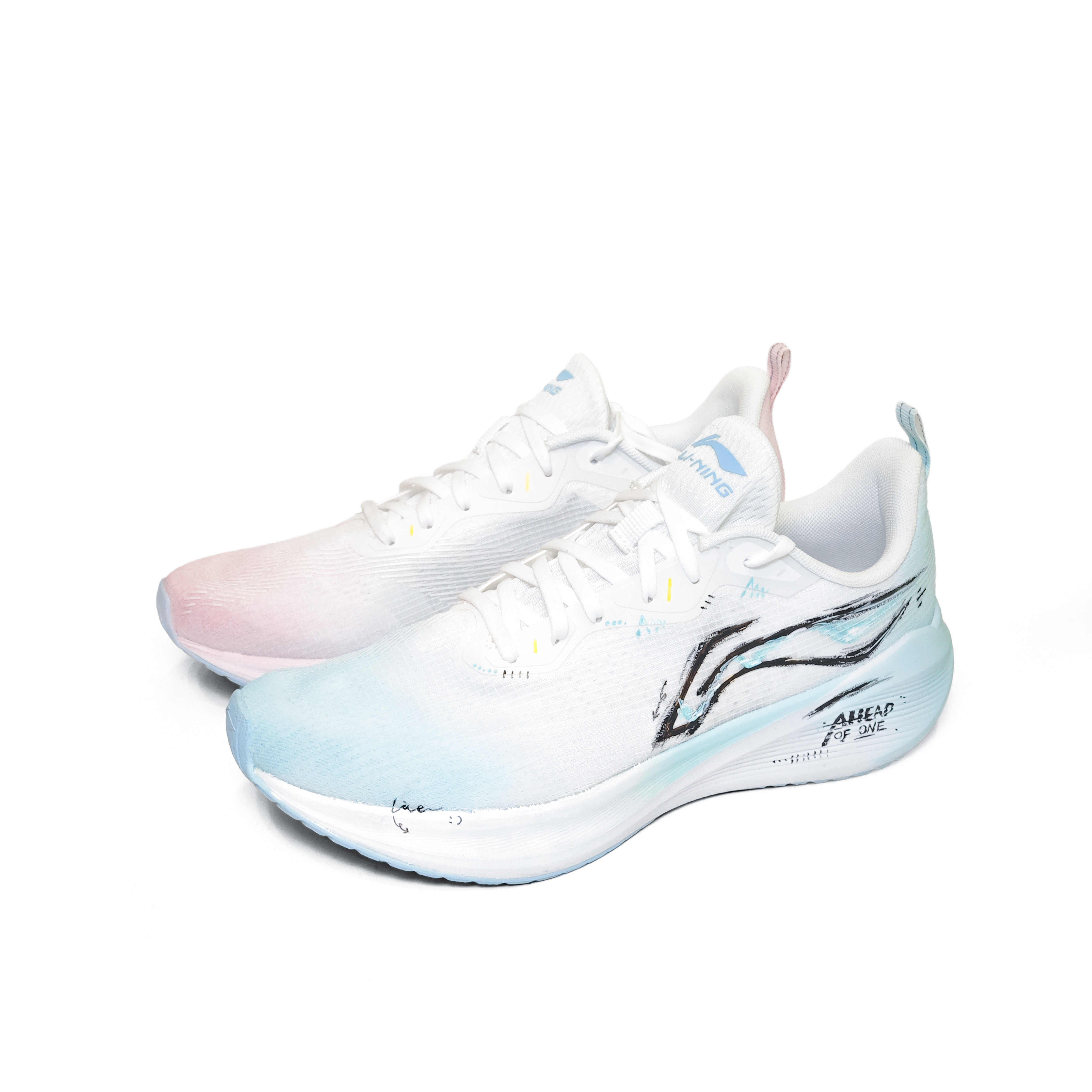 Li Ning Wuyue Running Shoes Men’s Low Top Blue, Pink