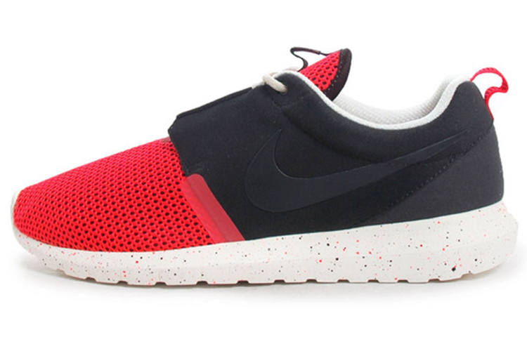 Nike Roshe Run Casual Cushioning Slip Resistant Abrasion Resistant Lightweight Low top Running Shoes Men's Black Red