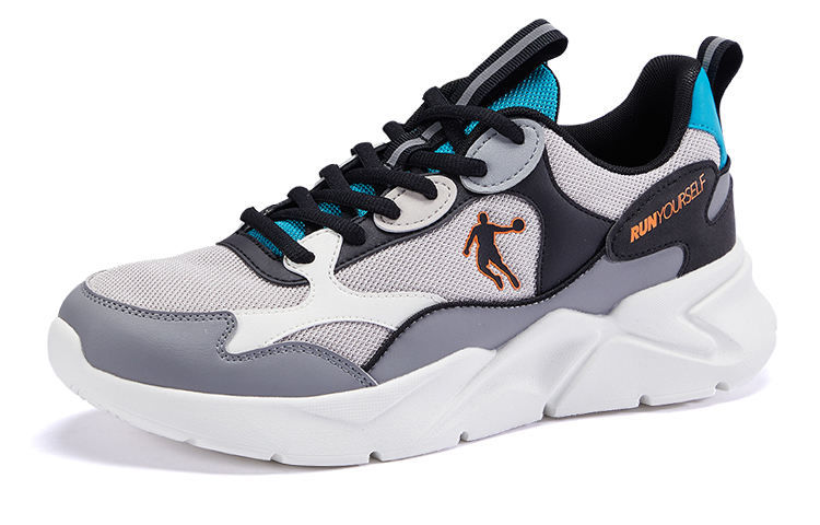 QIAODAN Low top Running Shoes Men’s Gray Cyan