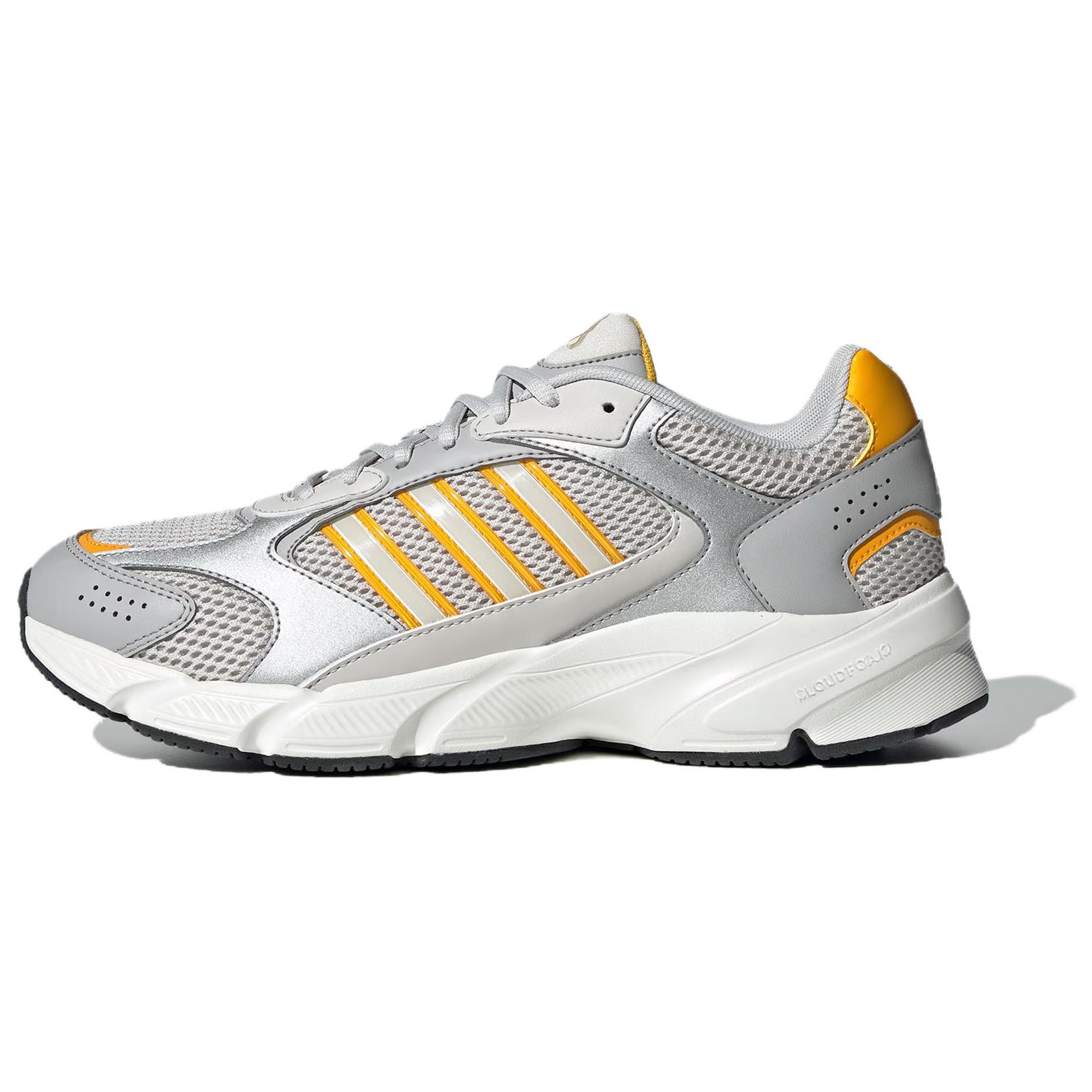 Adidas CRAZYCHAOS 2000 Comfortable Slip Resistant Abrasion Resistant Low top Casual Running Shoes Unisex Silver Yellow
