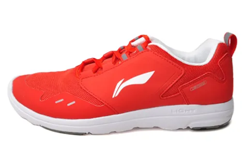 Li Ning Sports Abrasion Resistant Slip Resistant Low top Running Shoes Men's Bright Red