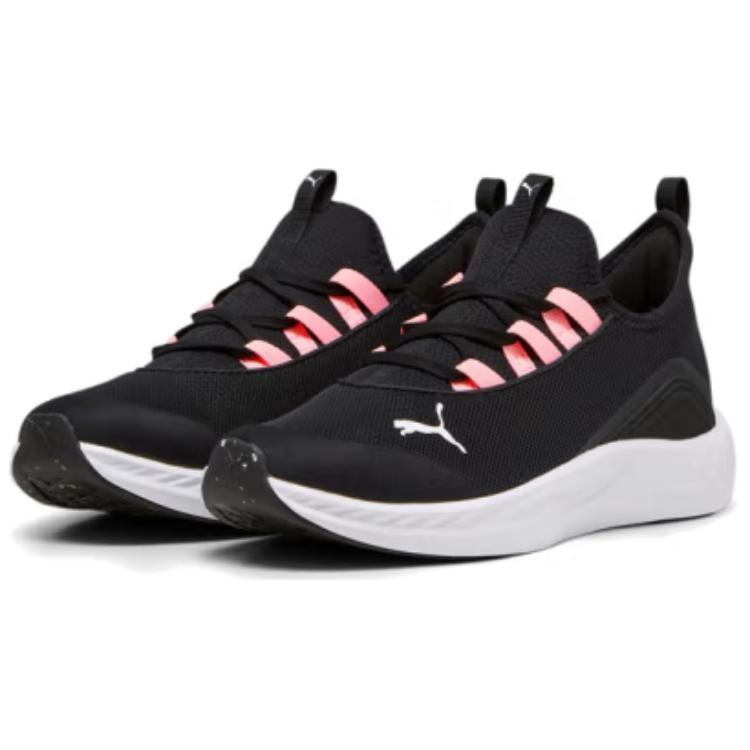 PUMA Slip Resistant, Abrasion Resistant, Breathable Low top Casual Running Shoes Women’s Black Pink White