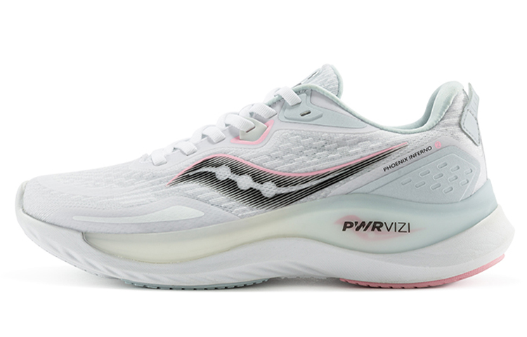 Saucony Phoenix Inferno 2 Cushioning Slip Resistant Low top Running Shoes Women's Sky Blue Pink